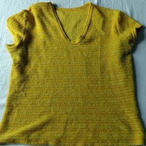 Vintage 80's Canary Yellow Terrycloth Top